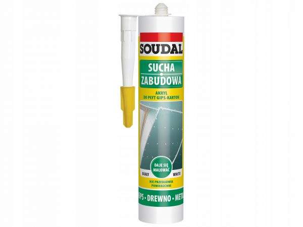 SOUDAL akryl do płyt G-K gips-karton biały 280ml