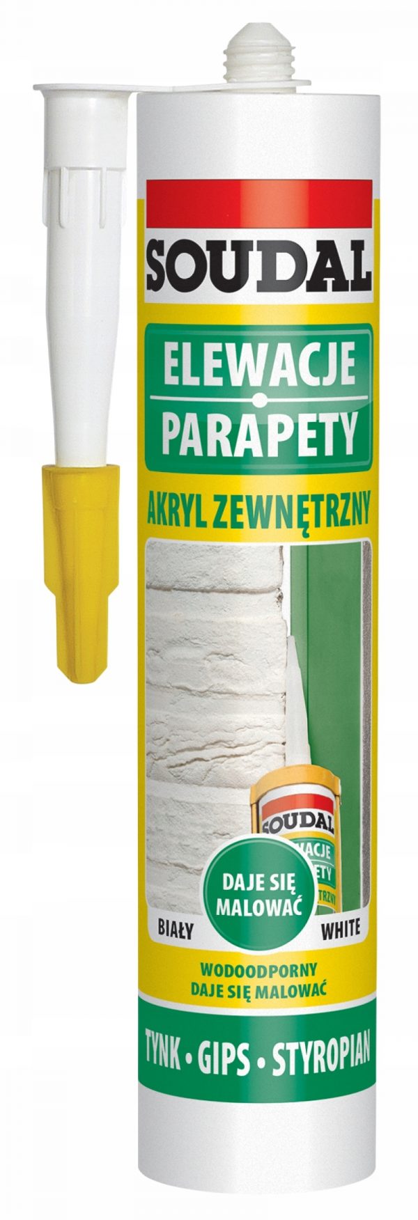 Soudal Akryl Zewnętrzny do tynków zewn.Biały 280ml